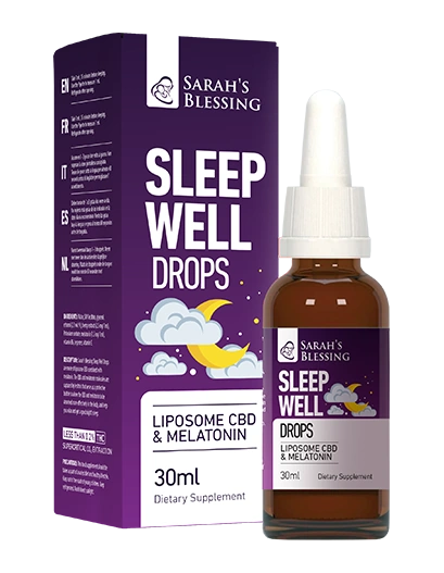 Gouttes pour le sommeil Liposomes au CBD + mélatonine, 30 ml